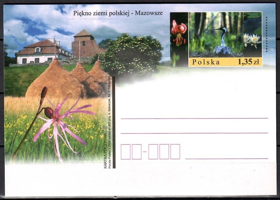 Znaczek Polska 2008 Fi Cp 1466 Całostka pocztowa