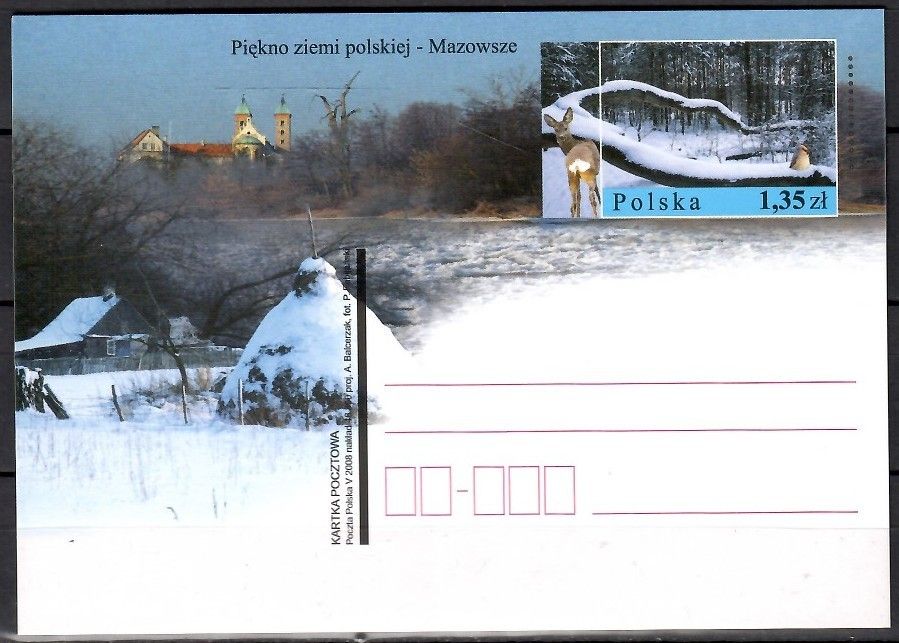 Znaczek Polska 2008 Fi Cp 1468 Całostka pocztowa