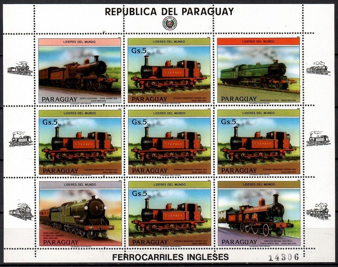 Znaczek Paragwaj 1984 Mi ark 3785 Czyste **