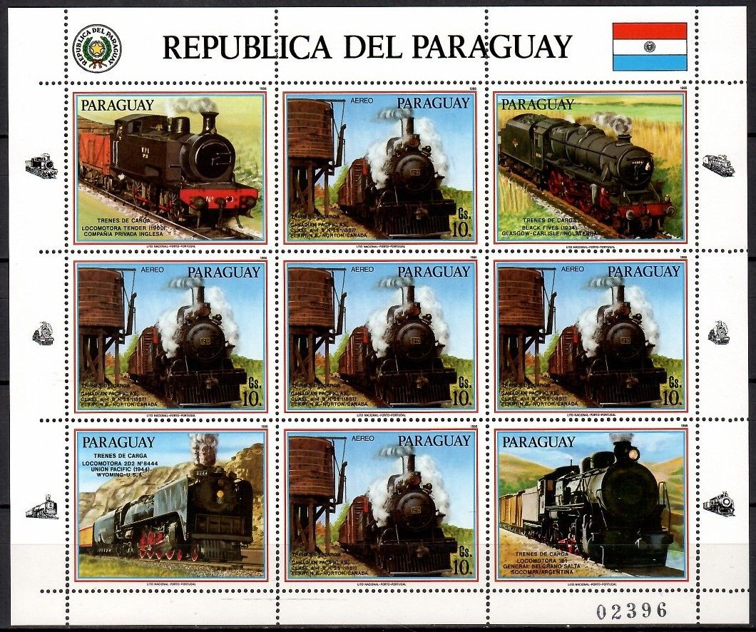 Znaczek Paragwaj 1986 Mi ark 3995 Czyste **