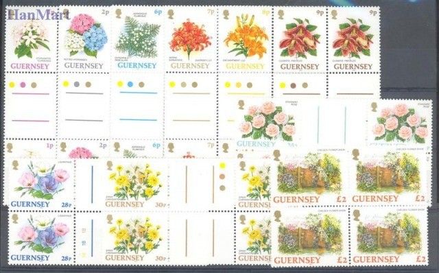 Znaczek Guernsey 1993 Mi 598-607 Czyste **