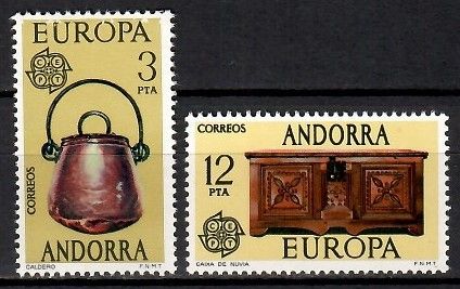 Znaczek Andora (hiszpańska) 1976 Mi 101-102 Czyste **