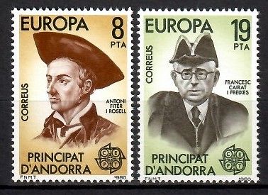 Znaczek Andora (hiszpańska) 1980 Mi 131-132 Czyste **