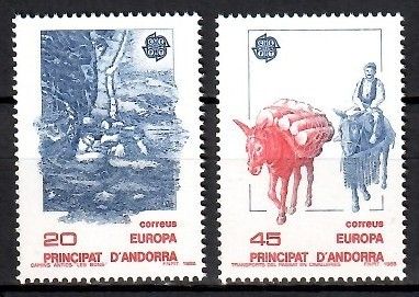 Znaczek Andora (hiszpańska) 1988 Mi 200-201 Czyste **