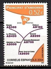Znaczek Andora (hiszpańska) 2004 Mi 316 Czyste **
