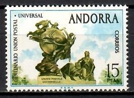 Znaczek Andora (hiszpańska) 1974 Mi 92 Czyste **