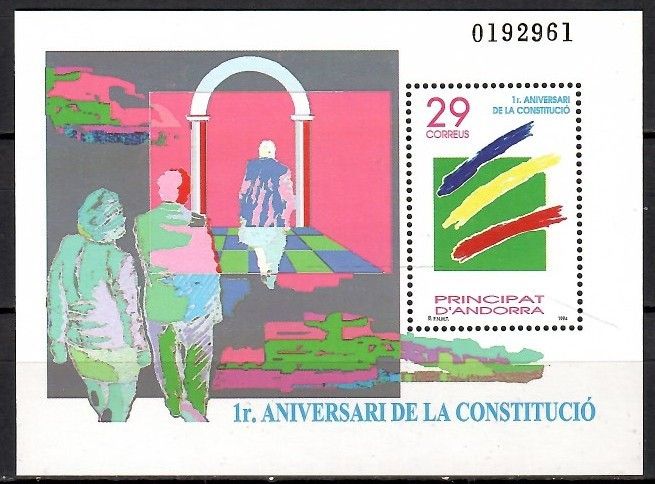 Znaczek Andora (hiszpańska) 1994 Mi bl 3 Czyste **