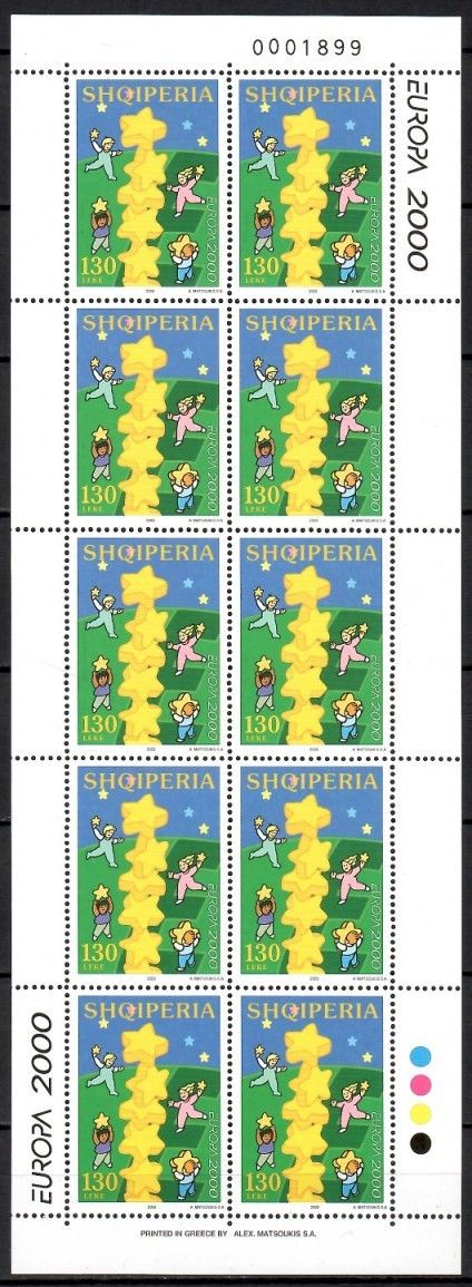 Znaczek Albania 2000 Mi ark 2754 Czyste **