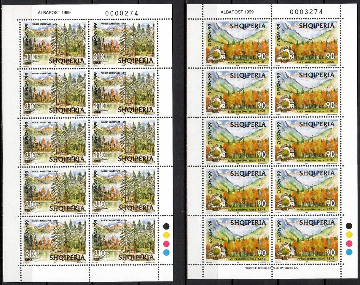 Znaczek Albania 1999 Mi ark 2690-2691 Czyste **