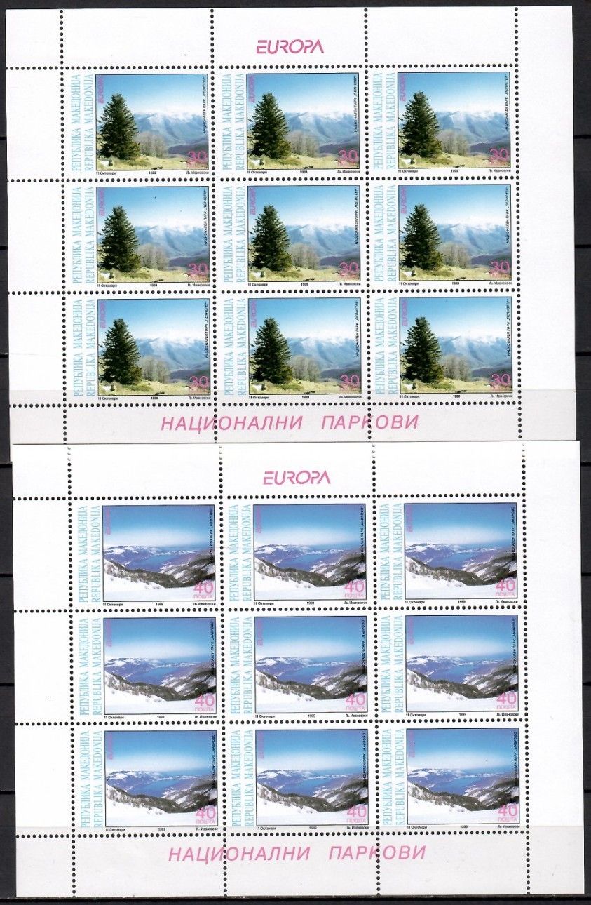 Znaczek Macedonia Północna 1999 Mi ark 162-163 Czyste **