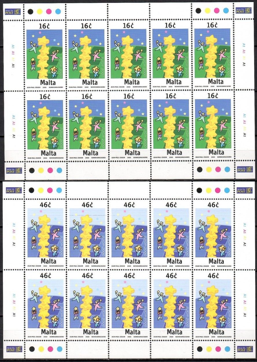 Znaczek Malta 2000 Mi ark 1127-1128 Czyste **