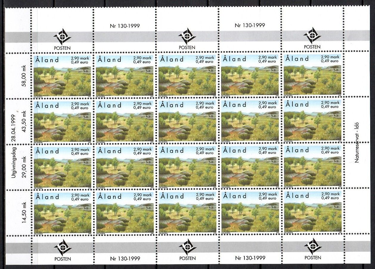 Znaczek Wyspy Alandzkie 1999 Mi zng 157 Czyste **