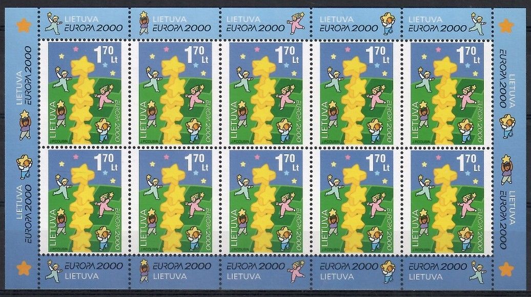 Znaczek Litwa 2000 Mi ark 730 Czyste **