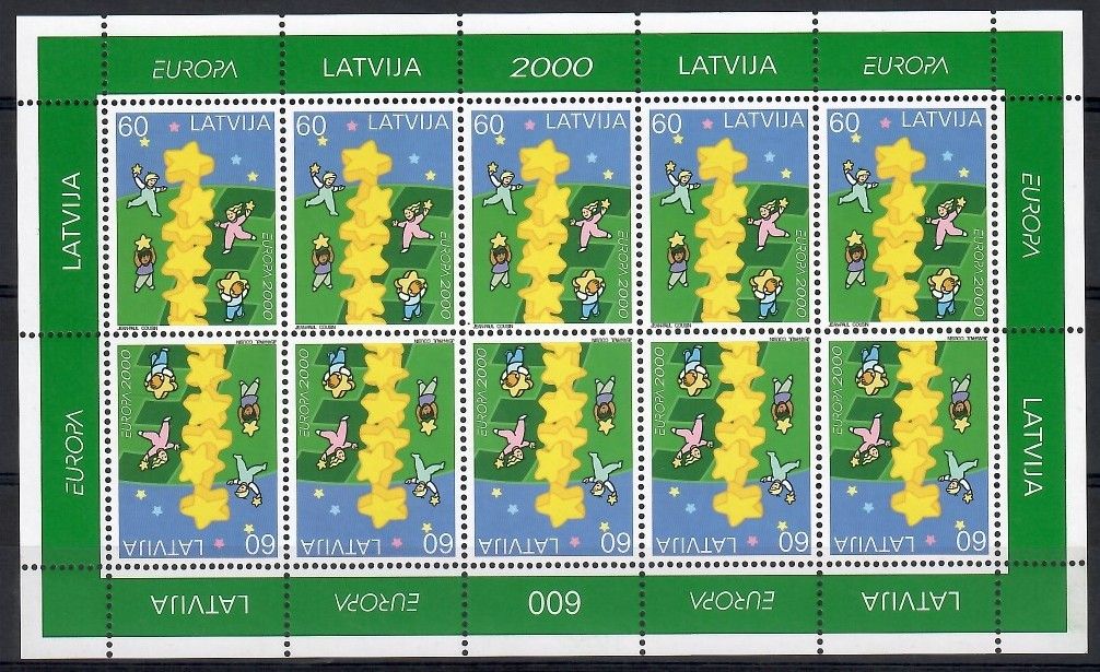 Znaczek Łotwa 2000 Mi ark 519 Czyste **