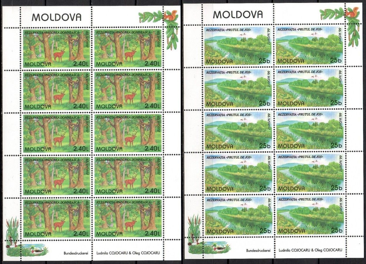 Znaczek Mołdawia 1999 Mi ark 305-306 Czyste **