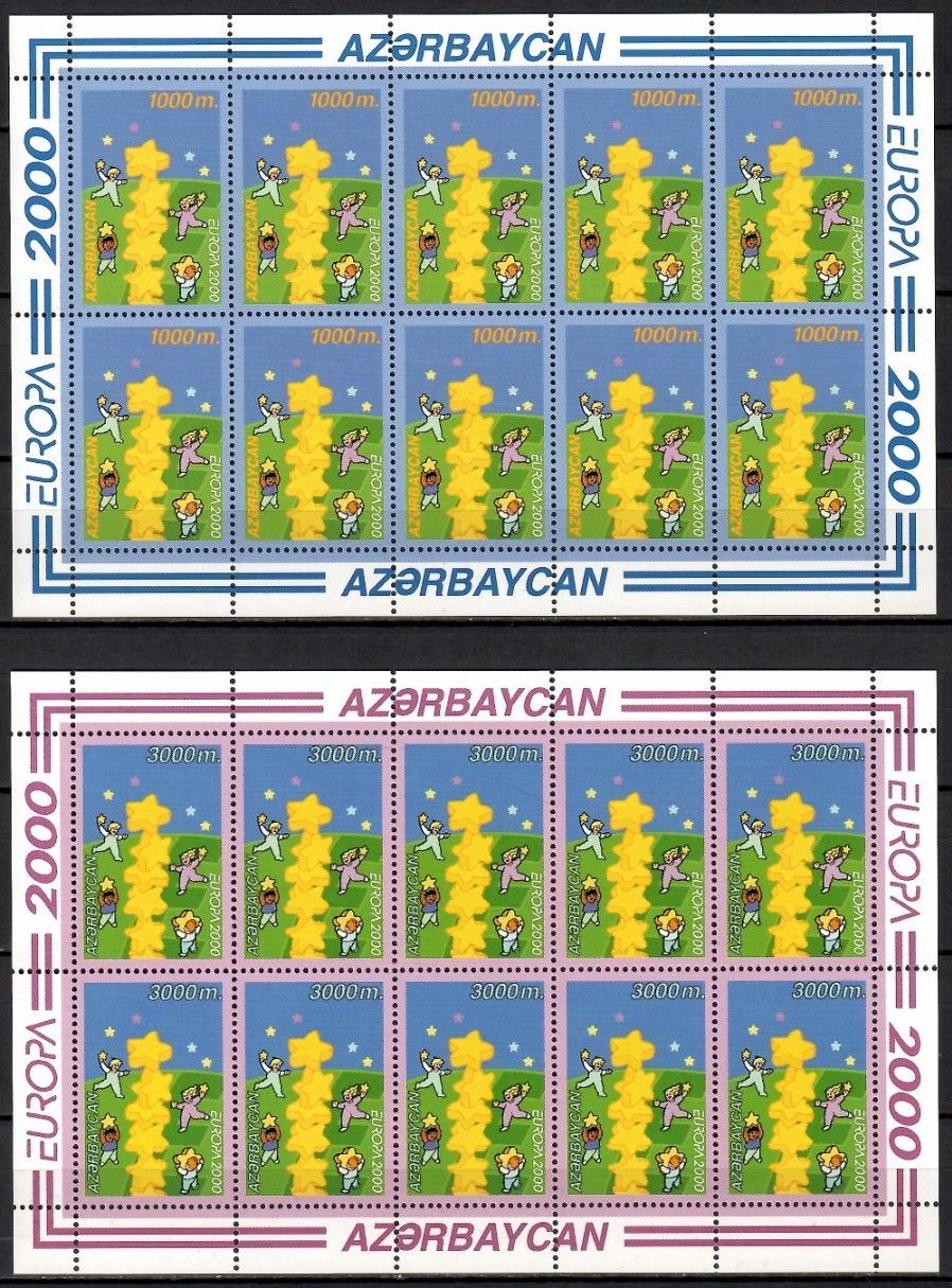 Znaczek Azerbejdżan 2000 Mi ark 461-462 Czyste **