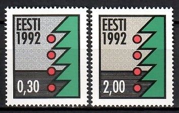 Znaczek Estonia 1992 Mi 195-196x Czyste **