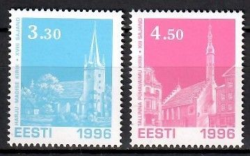 Znaczek Estonia 1996 Mi 290-291 Czyste **