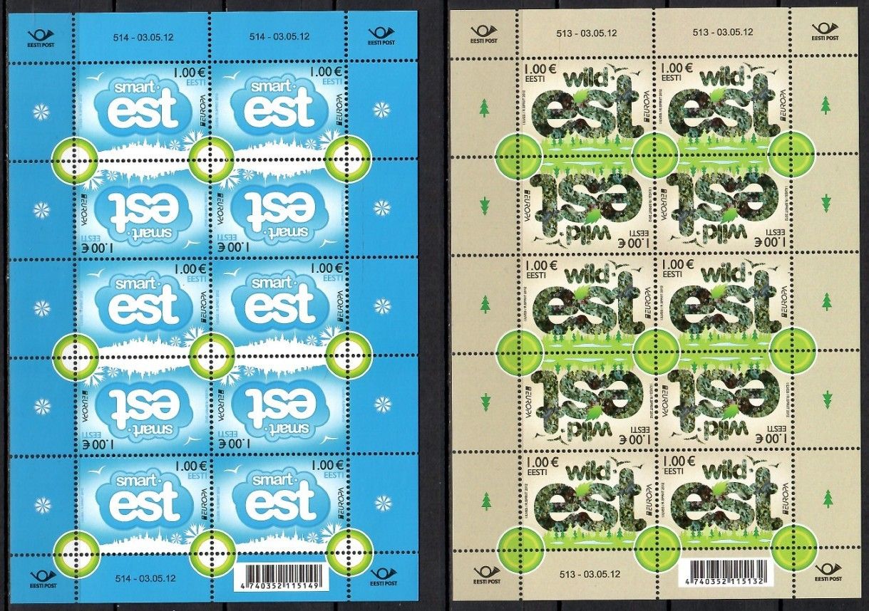 Znaczek Estonia 2012 Mi ark 733-734 Czyste **