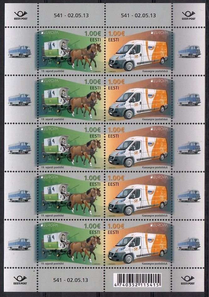 Znaczek Estonia 2013 Mi ark 763-764 Czyste **