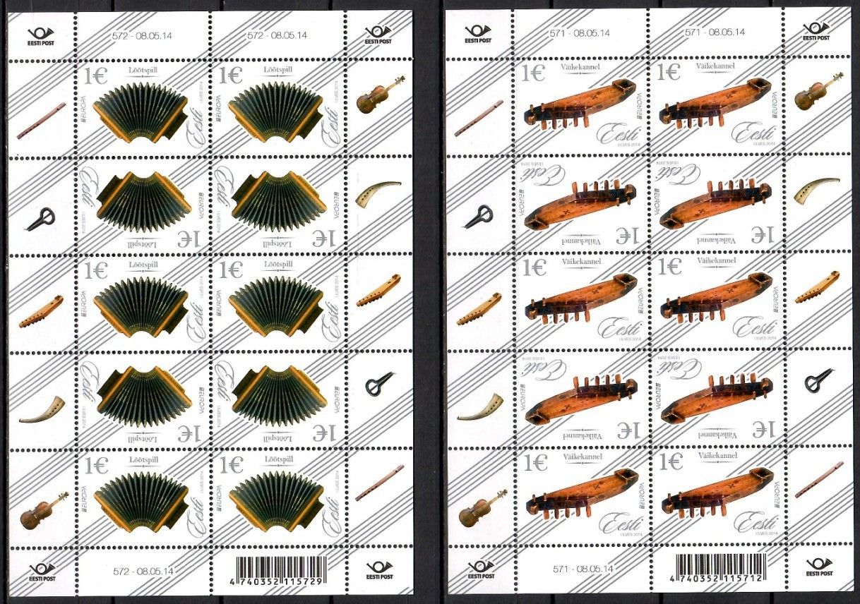 Znaczek Estonia 2014 Mi ark 794-795 Czyste **