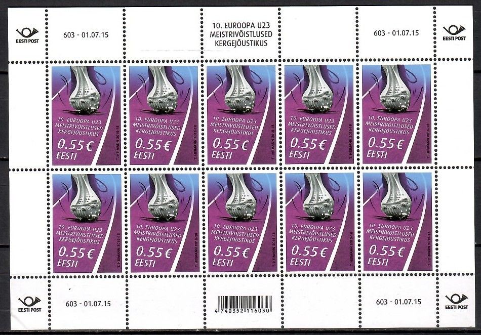 Znaczek Estonia 2015 Mi ark 831 Czyste **