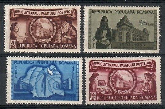 Znaczek Rumunia 1953 Mi 1445-1448 Czyste **
