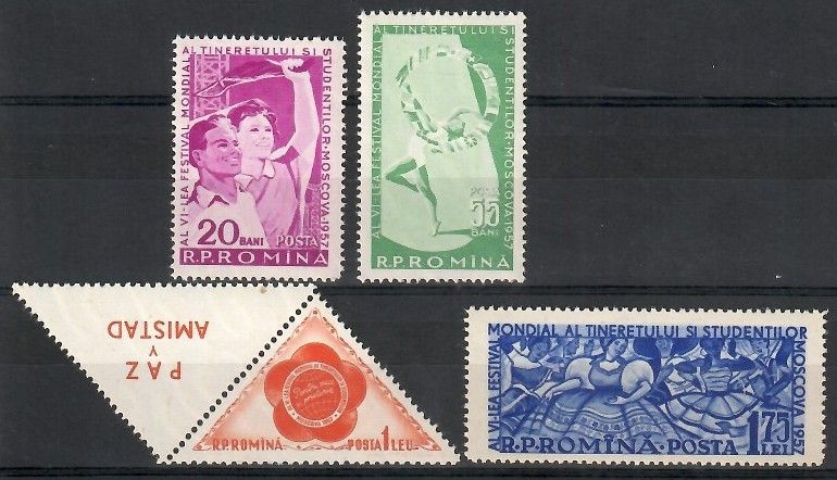 Znaczek Rumunia 1957 Mi zf 1658-1661 Czyste **