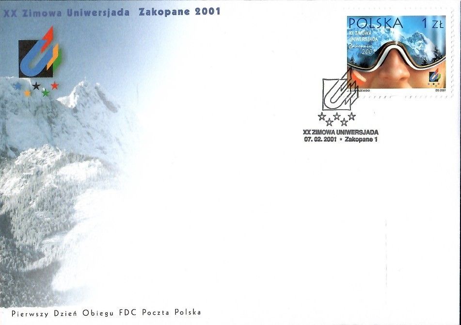 Znaczek Polska 2001 Mi 3876 Fi 3728 FDC