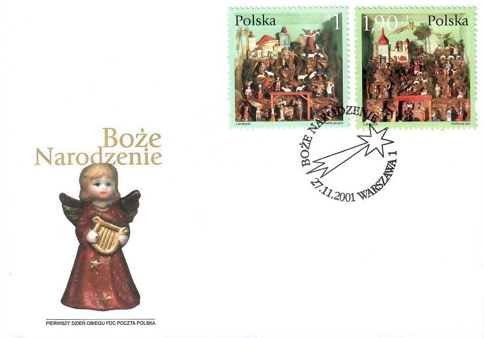 Znaczek Polska 2001 Mi 3946-3947 Fi 3796-3797 FDC