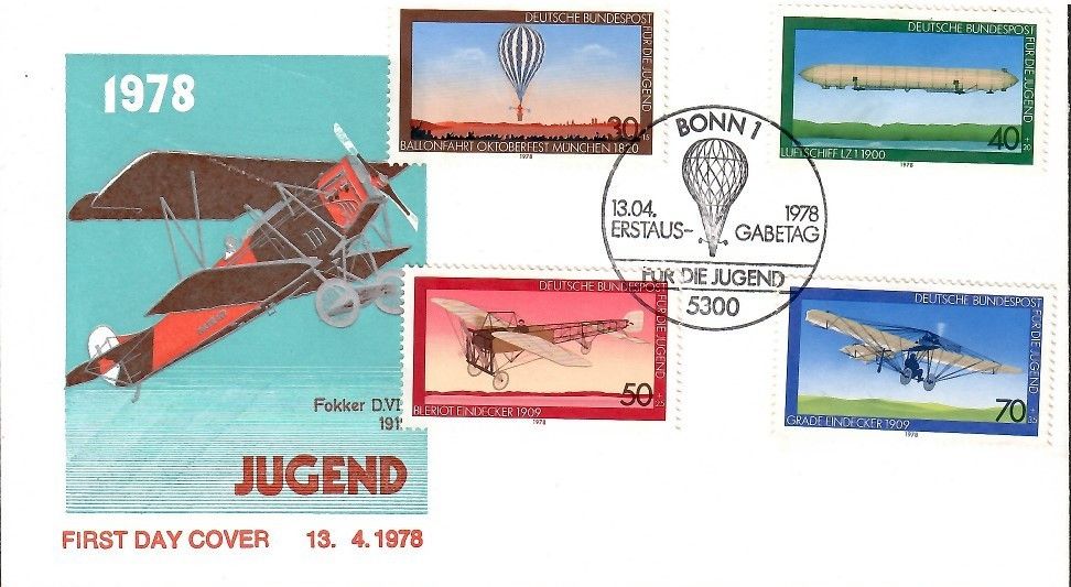 Znaczek Niemcy 1978 Mi 964-967 FDC