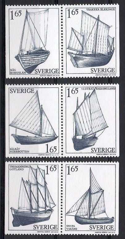 Znaczek Szwecja 1981 Mi 1152-1157 Czyste **