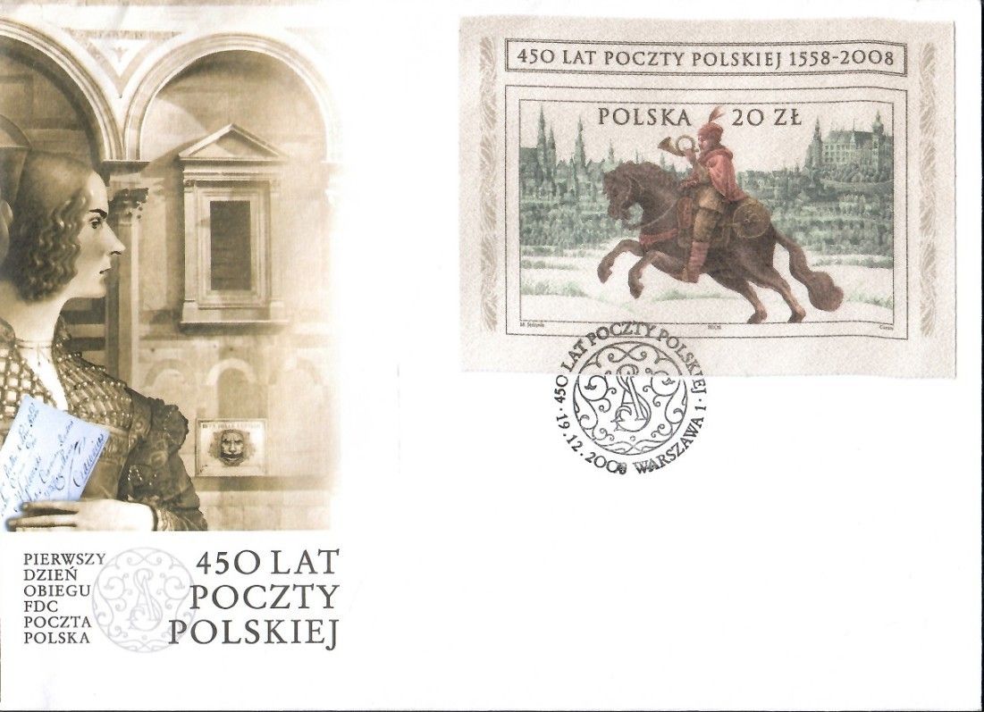 Znaczek Polska 2009 Mi bl 182 Fi bl 213 FDC