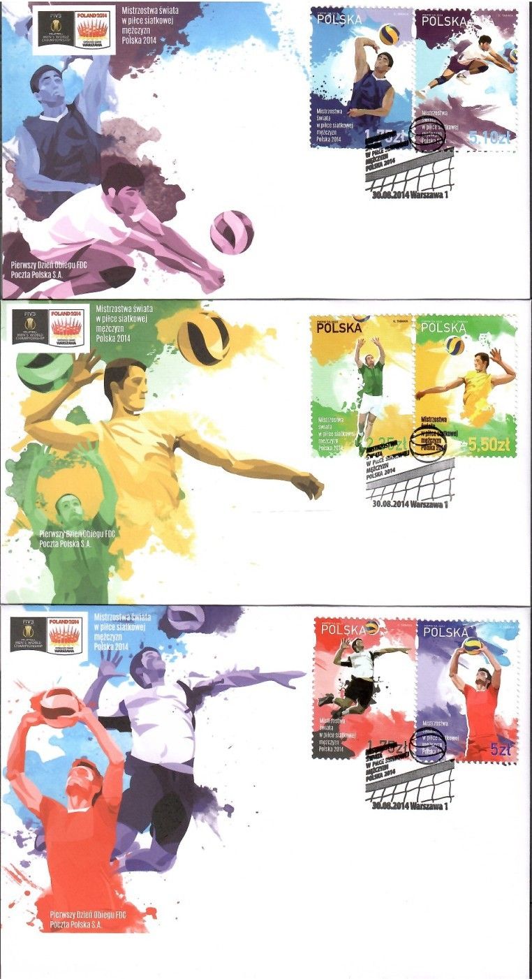 Znaczek Polska 2014 Mi 4699-4704 Fi 4549-4554 FDC
