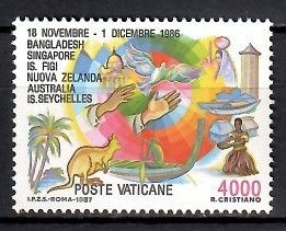 Znaczek Watykan 1987 Mi 933 Czyste **