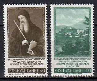 Znaczek Watykan 1965 Mi 481-482 Czyste **