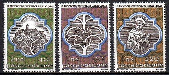 Znaczek Watykan 1974 Mi 643-645 Czyste **