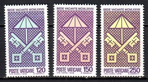 Znaczek Watykan 1978 Mi 726-728 Czyste **