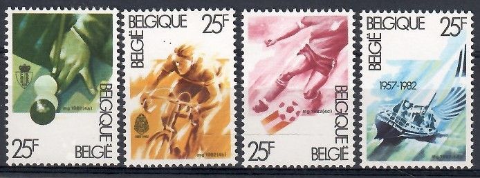 Znaczek Belgia 1982 Mi 2095-2098 Czyste **