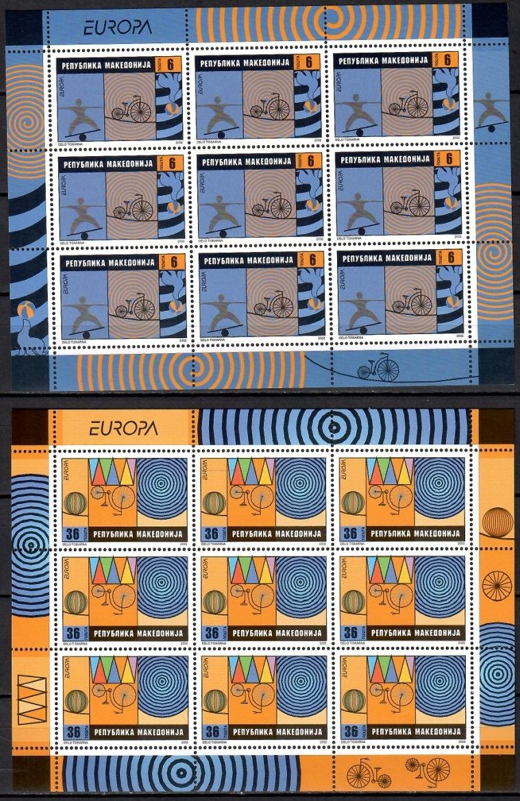 Znaczek Macedonia Północna 2002 Mi ark 254-255 Czyste **