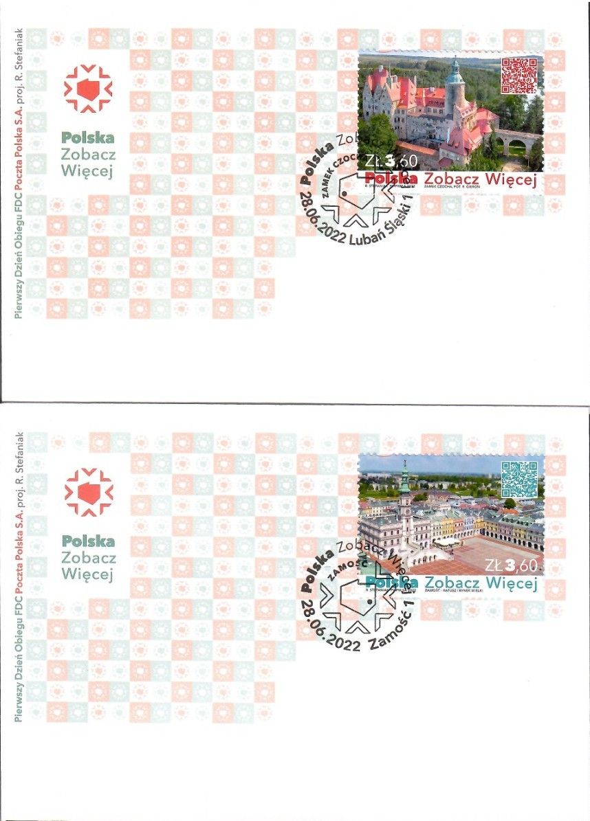 Znaczek Polska 2022 Mi 5390-5391 Fi 5240-5241 FDC