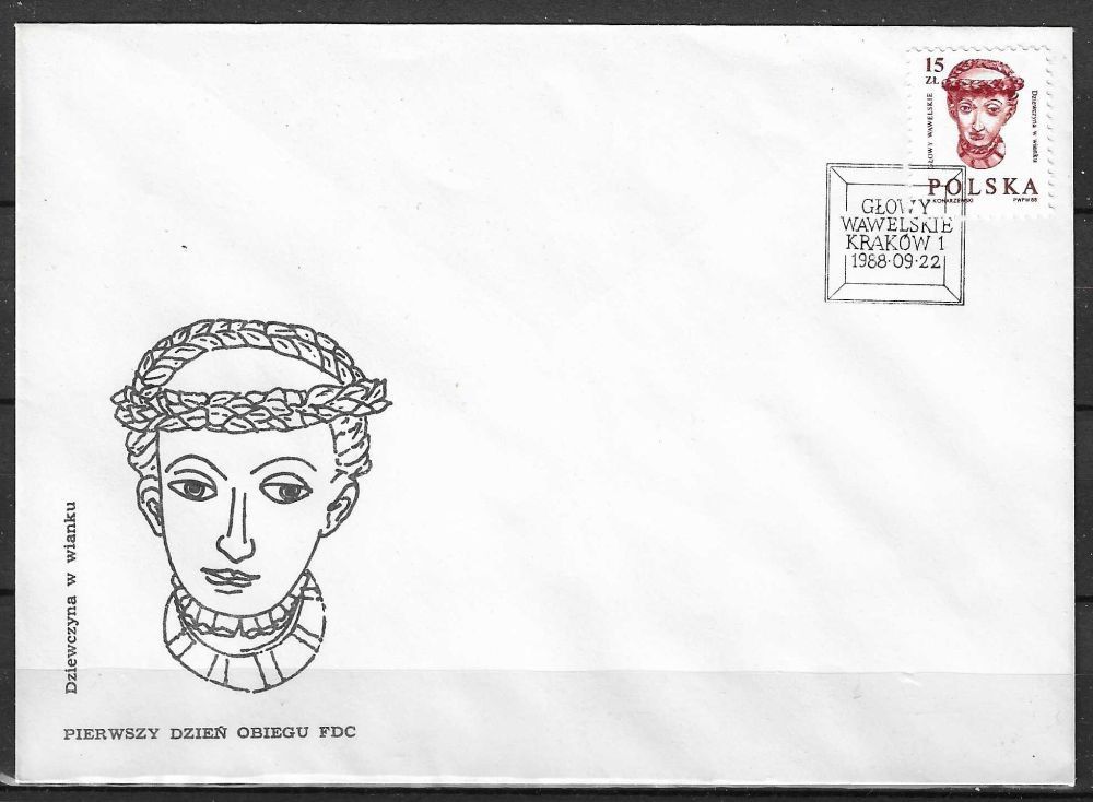 Znaczek Polska 1988 Mi 3168 Fi 3015 FDC