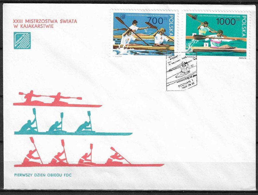 Znaczek Polska 1990 Mi 3279-3280 Fi 3131-3132 FDC
