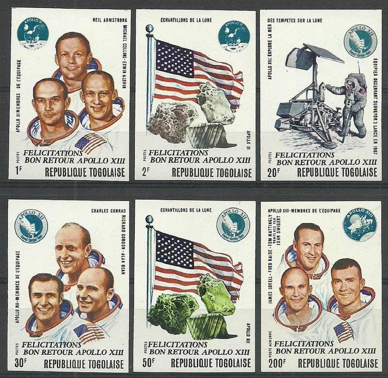 Znaczek Togo 1970 Mi 814-819B Czyste **
