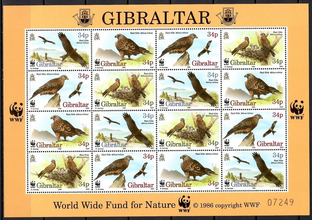 Znaczek Gibraltar 1996 Mi ark 774-777 Czyste **