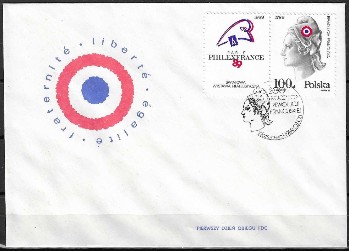 Znaczek Polska 1989 Mi zf 3204 Fi zf 3056 FDC