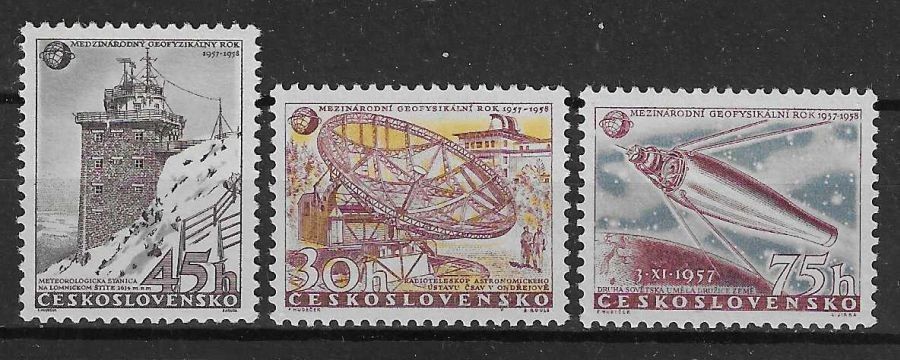Znaczek Czechosłowacja 1957 Mi 1055-1057 Czyste **