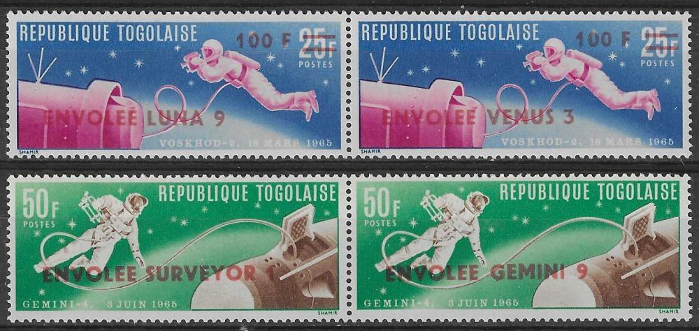 Znaczek Togo 1966 Mi 513-516a Czyste **