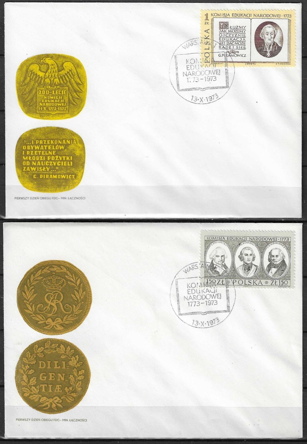 Znaczek Polska 1973 Mi 2279-2280 Fi 2131-2132 FDC