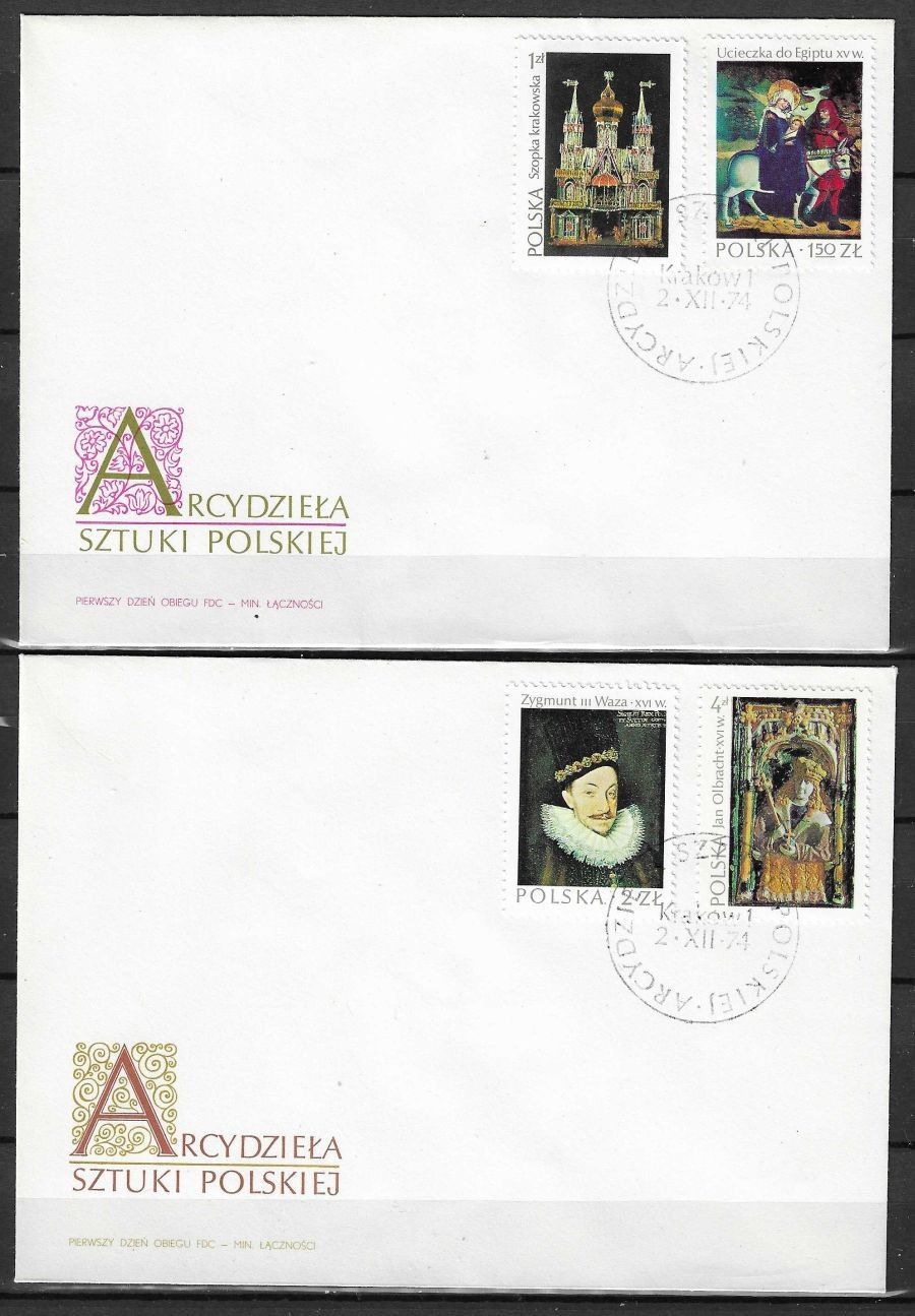 Znaczek Polska 1974 Mi 2346-2349 Fi 2199-2202 FDC